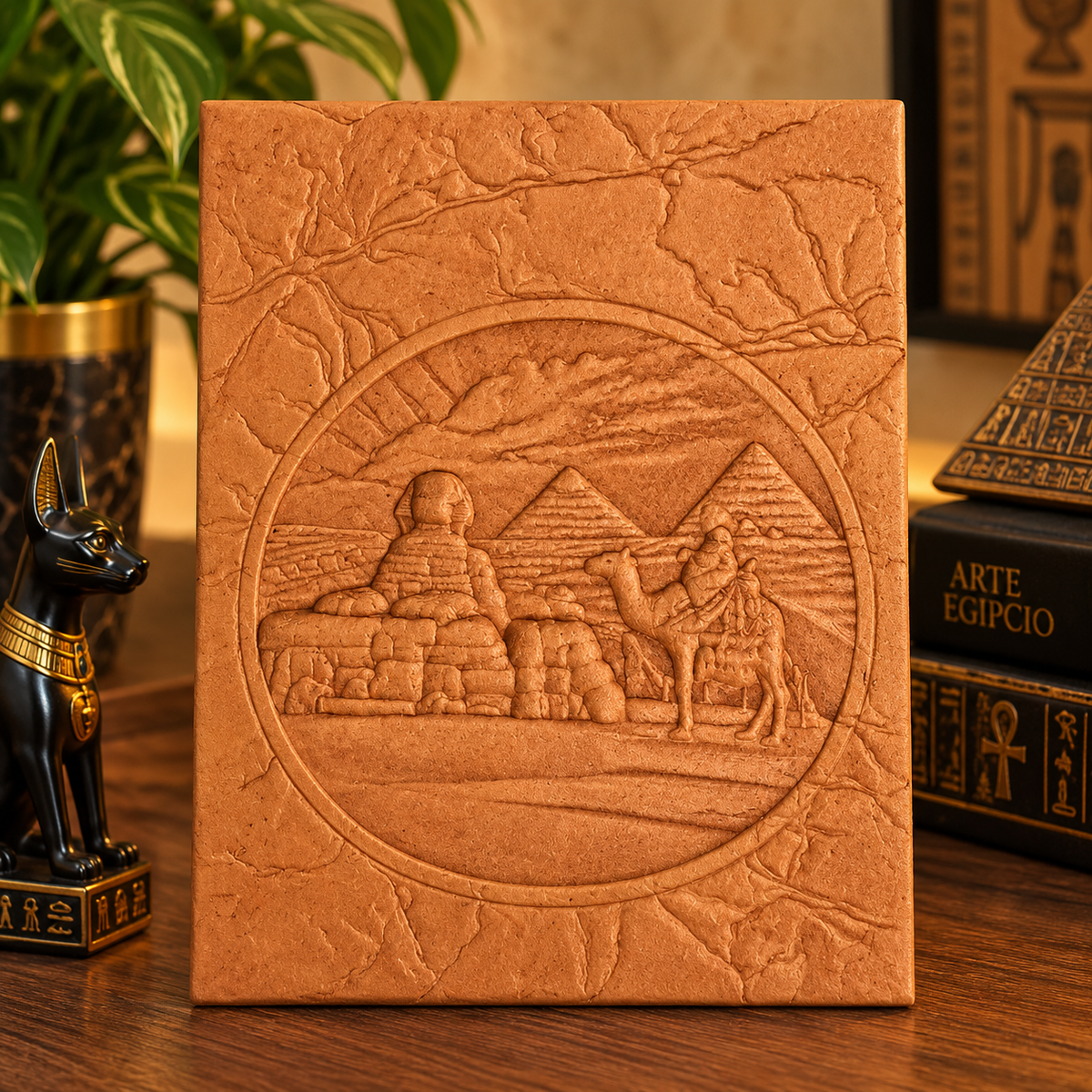 Libreta de Cuero de Camello – Diseños del Antiguo Egipto