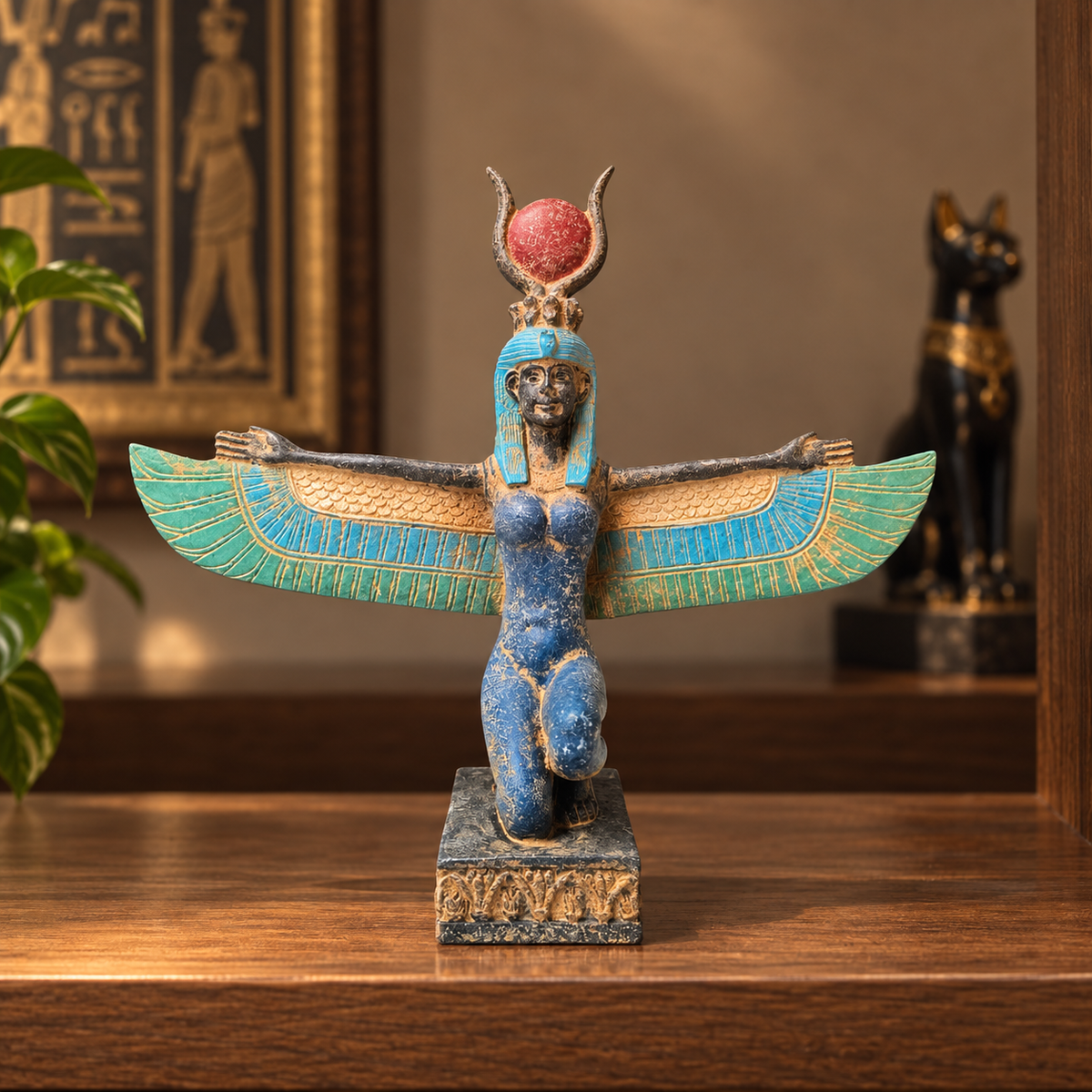 Estatua de la Diosa Isis Alada – Protección y Resurrección