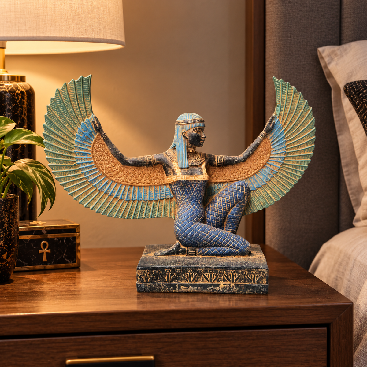 Estatua de la Diosa Isis Alada – Protección Real