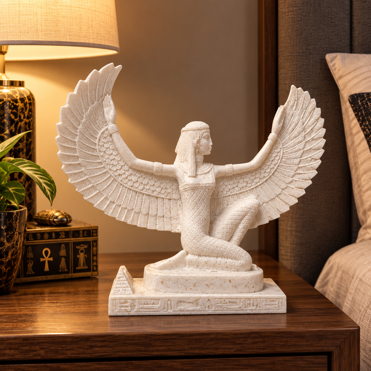 Estatua de la Diosa Isis Alada – Protección Real