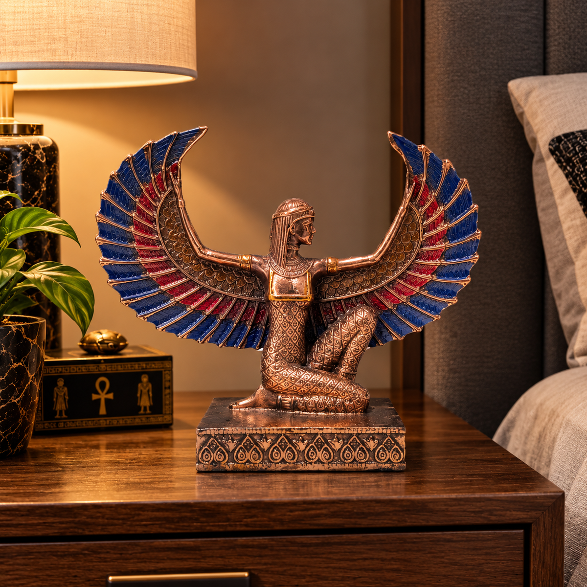 Estatua de la Diosa Isis Alada – Protección Real