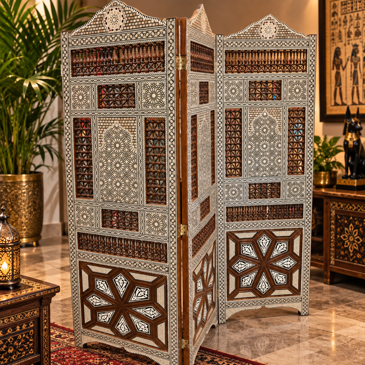 Biombo Oriental Artesanal – Elegancia y Misterio de Oriente
