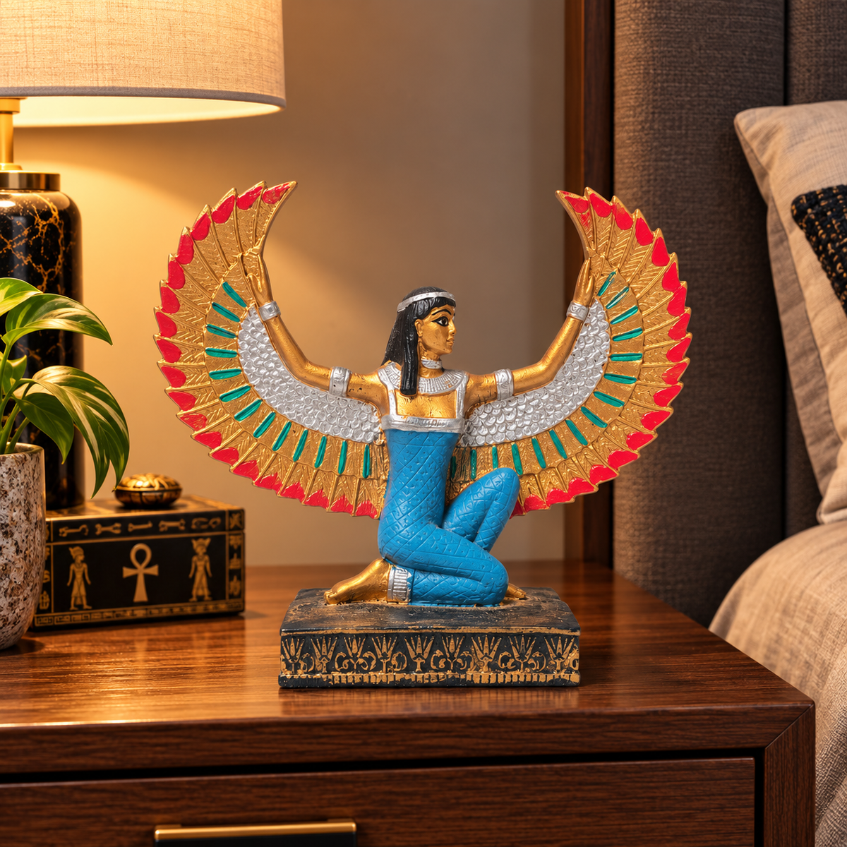 Estatua de la Diosa Isis Alada – Protección Real