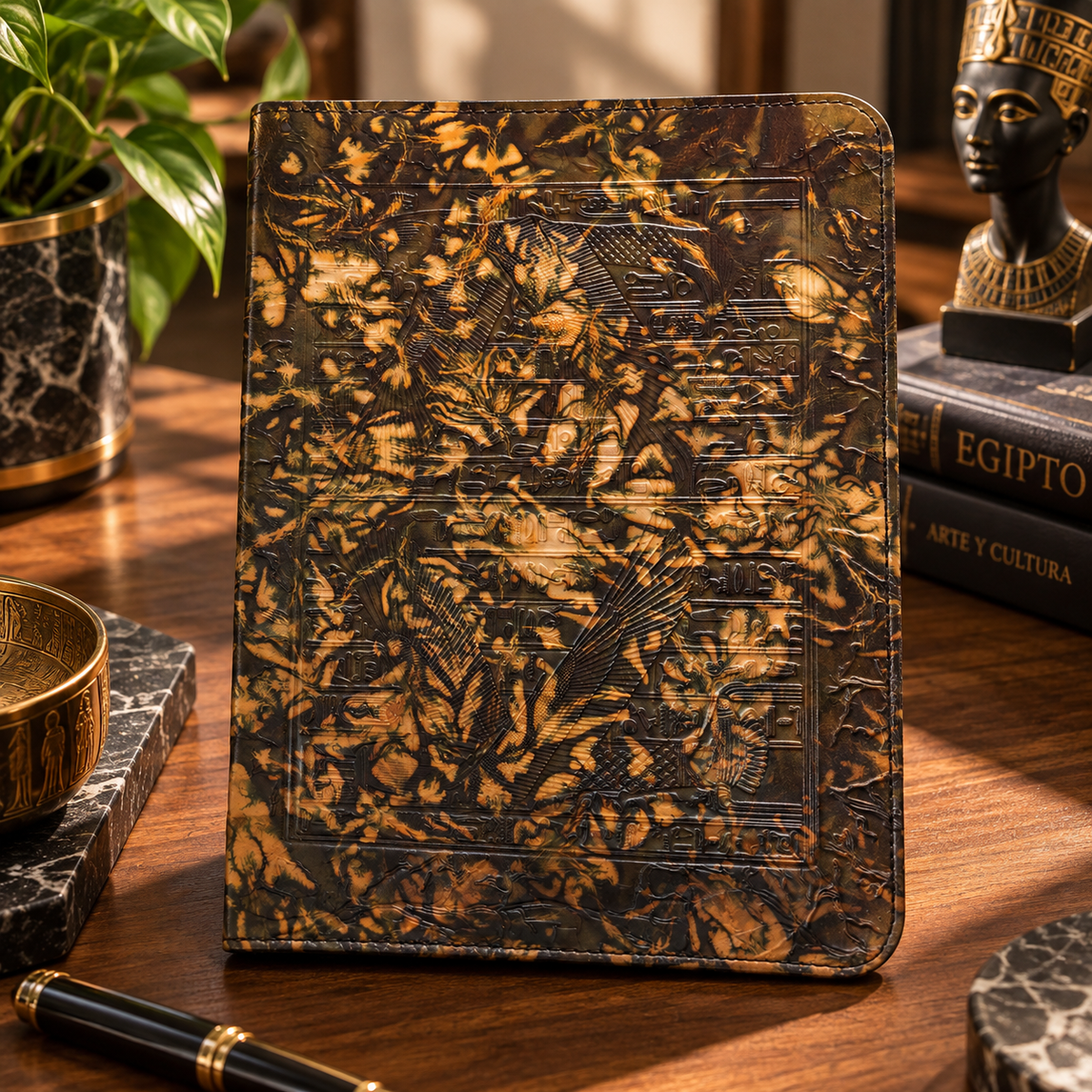 Libreta de Dibujo en Cuero de Camello – Arte y Tradición del Antiguo Egipto