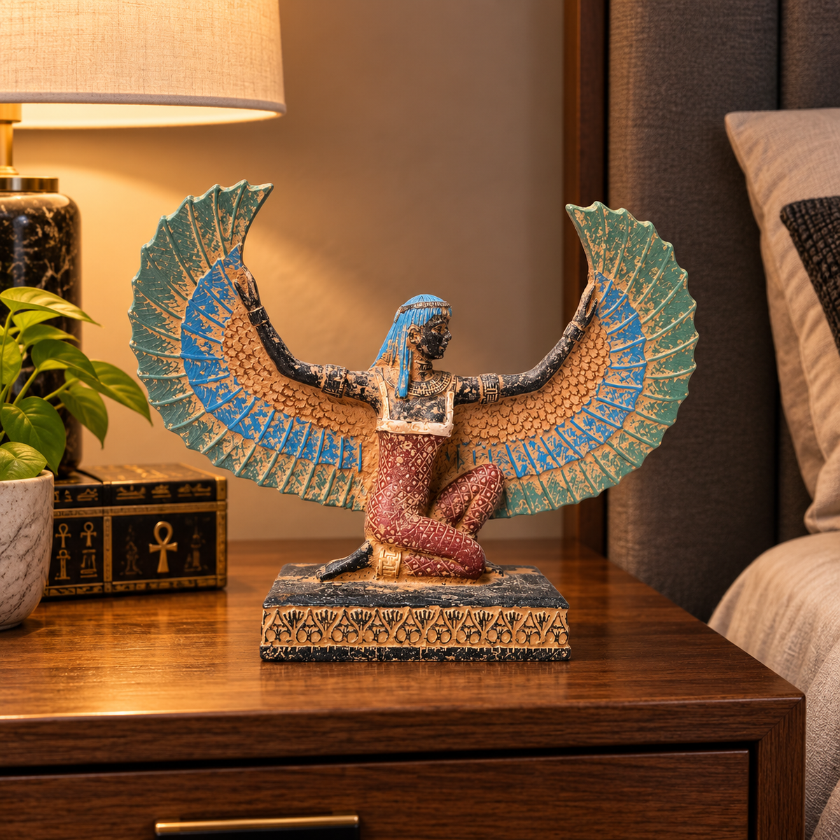 Estatua de la Diosa Isis Alada – Protección Real