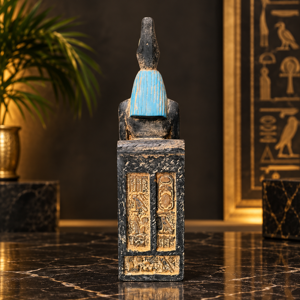 Estatua del Dios Horus Entronizado – El Señor del Cielo y Soberano Divino