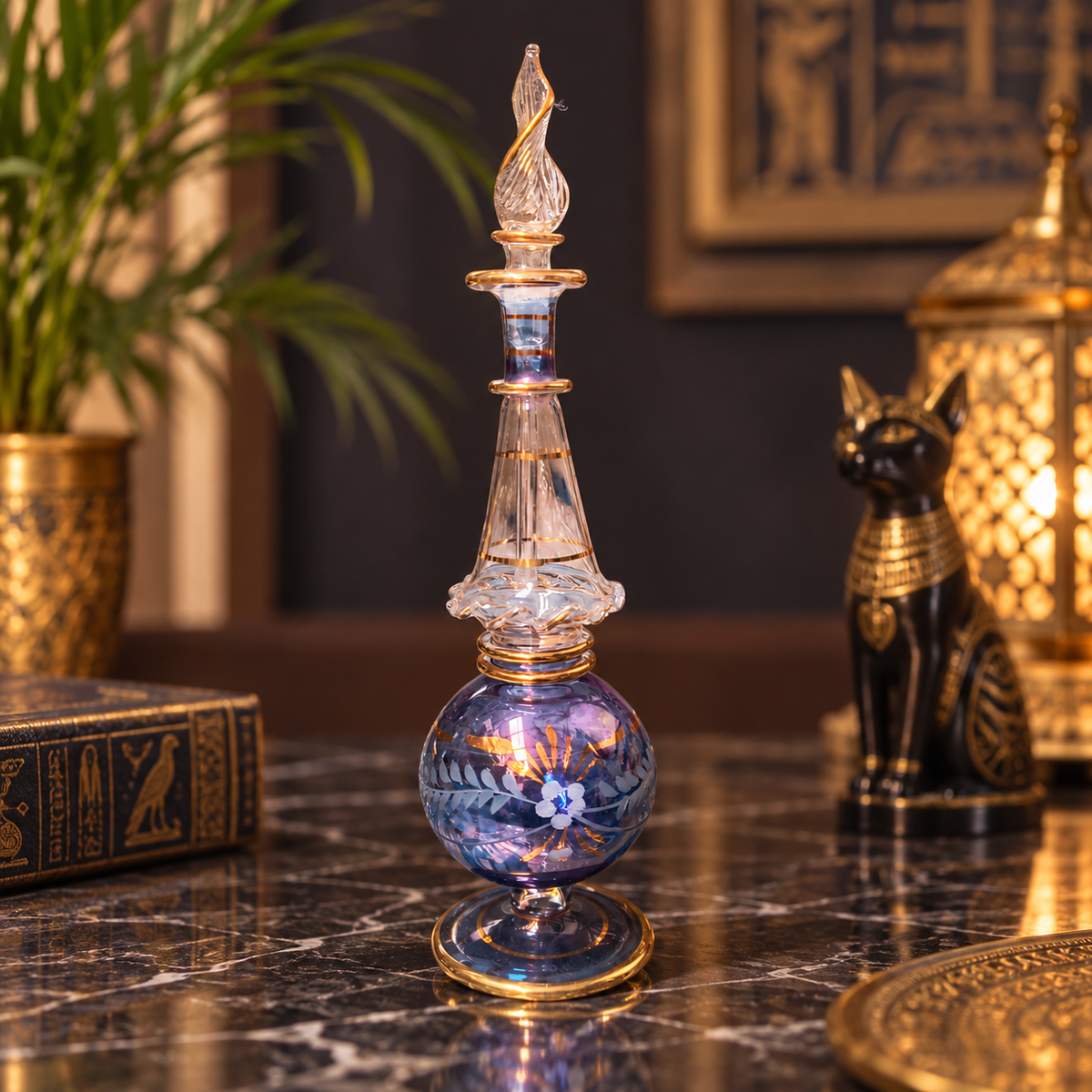 Frasco Decorativo Egipcio – Elegancia y Misterio del Antiguo Egipto