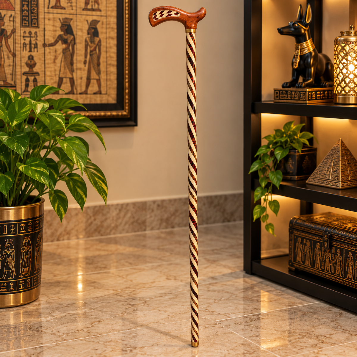 Bastón de Nakar con agarre – Elegancia y Tradición Oriental