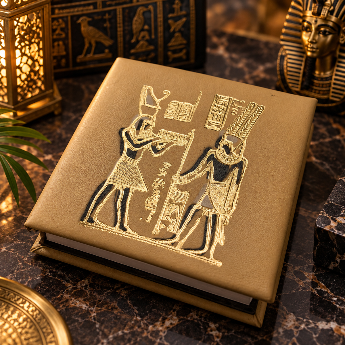 Libreta Artesanal en Cuero de Camello – Arte y Tradición Egipcia