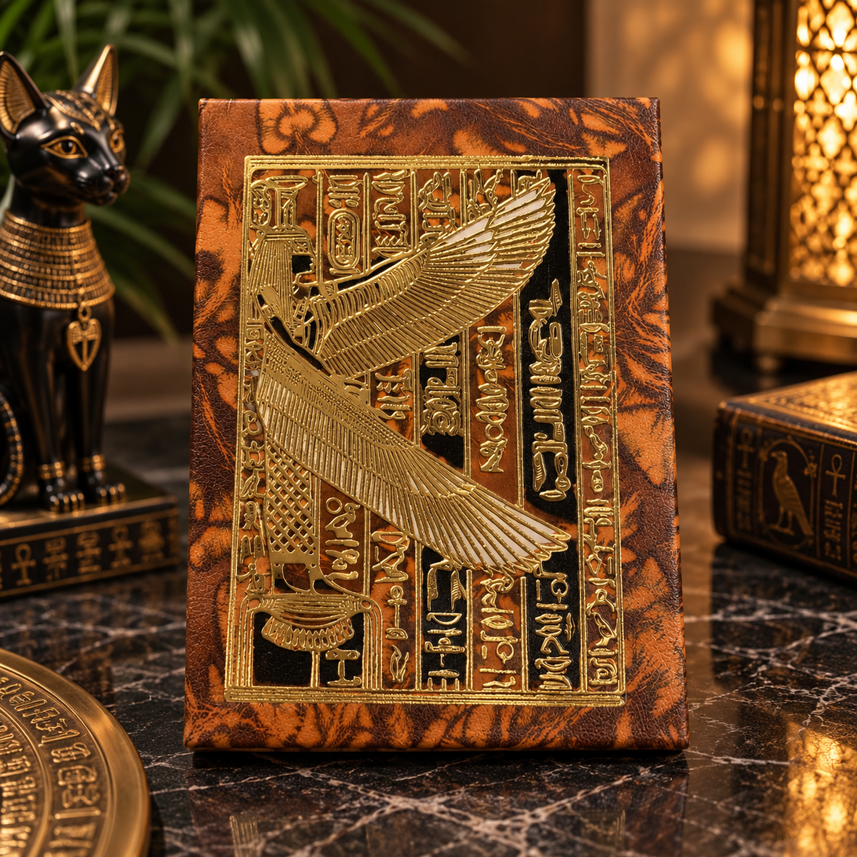 Libreta de Cuero de Camello – Diseños del Antiguo Egipto