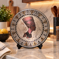 Plato Decorativo Artesanal en Bronce – Colección Efigies Egipcias