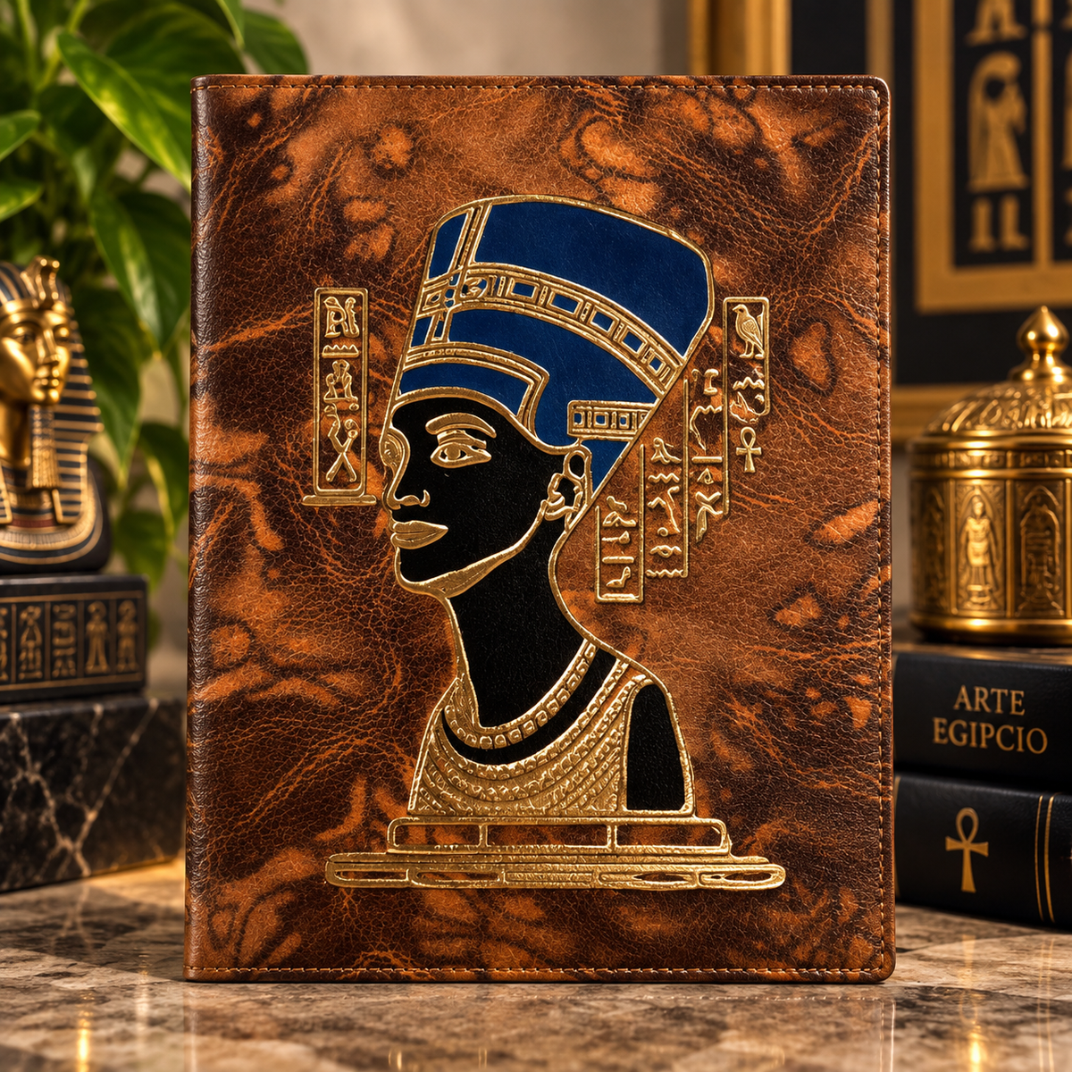 Libreta de Cuero de Camello – Diseños del Antiguo Egipto