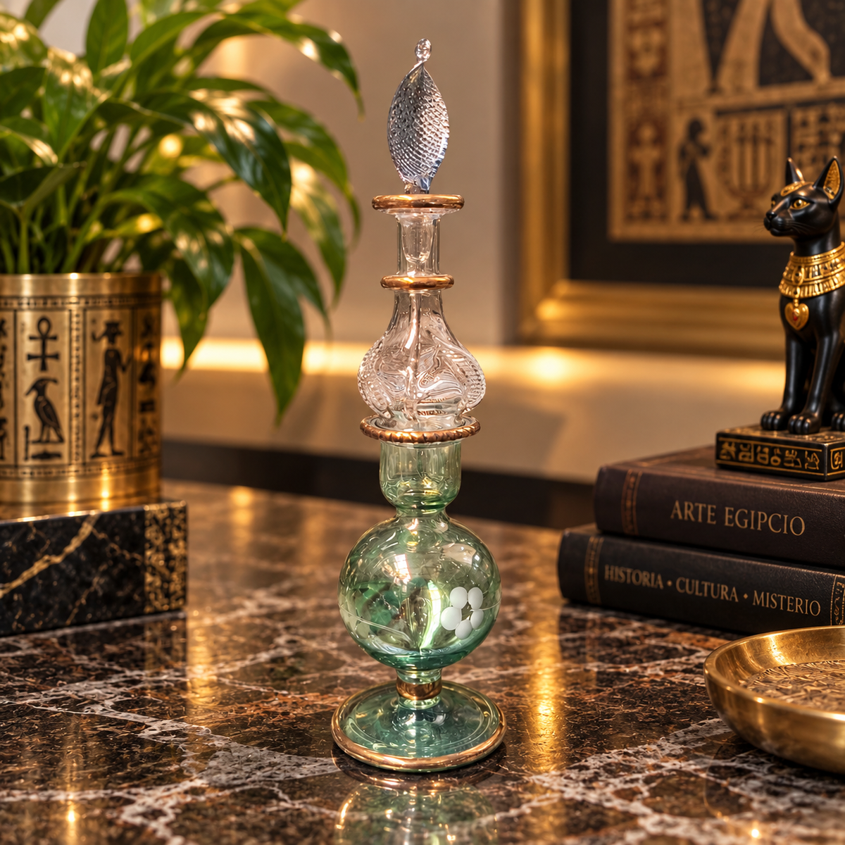 Frasco Decorativo Egipcio – Elegancia y Misterio del Antiguo Egipto